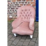 Victorian button back armchair