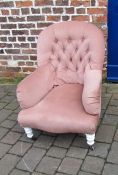 Victorian button back armchair