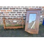 Stones Bros of Keelby oak corner cupboard and plate rack