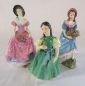 Royal Doulton figurine ' Francine' HN2422 H 13 cm & 2 Coalport figurines 'Penelope' and 'Jennifer