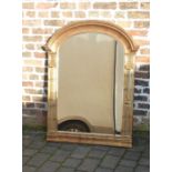 Large gilt wall mirror 123 cm x 94 cm