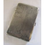 Silver cigarette case weight 6 ozt 8.5 cm x 13 cm (marked 925)