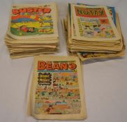 Large quantity of vintage British comics including Dandy & The Beano