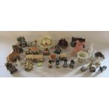 Various ceramics inc Wade Natwest pig, early Lilliput Lane cottages, Robertson's jam band, Royal