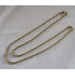 9ct gold necklace L 60 cm weight 9.7 g