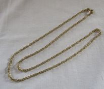 9ct gold necklace L 60 cm weight 9.7 g