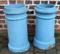 2 painted chimney pots