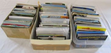 Quantity of retro postcards