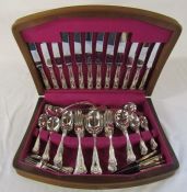 Cased canteen of cutlery