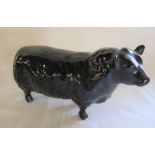Beswick black Angus bull approved by the Aberdeen Angus Cattle Society L 19 cm