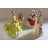 Set of 4 Royal Doulton figurines - the four seasons - Spring HN 5321, Summer HN 5322, Autumn HN 5323