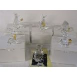 6 Lenox Classics Disney Winnie the Pooh crystal figurines - Pooh bear, Tigger, Kanga, Piglet, Roo