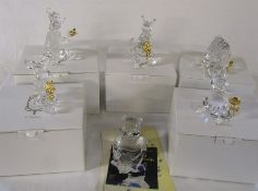 6 Lenox Classics Disney Winnie the Pooh crystal figurines - Pooh bear, Tigger, Kanga, Piglet, Roo