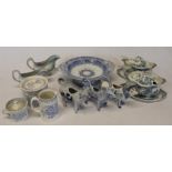 Burleigh Ware butter pot & milk jug, 3 cow creamers, pair of sauce tureens etc.