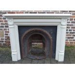 Georgian style fire surround with a cast iron insert