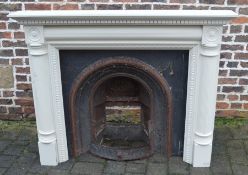 Georgian style fire surround with a cast iron insert