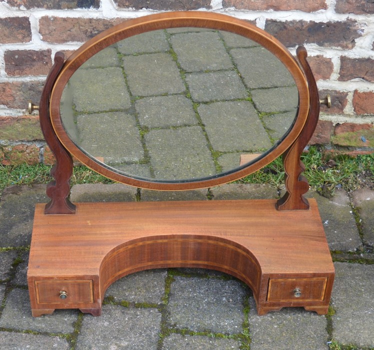 19th century oval toilet mirror