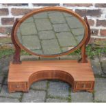 19th century oval toilet mirror