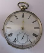 Victorian silver Waltham pocket watch Birmingham 1881, inscribed Waltham, Mass no 1,853239 (over