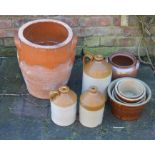 Terracotta & stoneware jars & demijohns