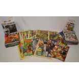 Large quantity of superhero comics, boxed Marvel Giantman figure & a Pop heroes Firestorm figure