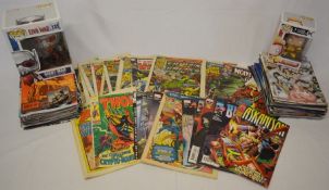 Large quantity of superhero comics, boxed Marvel Giantman figure & a Pop heroes Firestorm figure