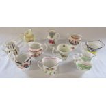 Set of 10 Royal Worcester replica 250th anniversary jugs inc Flight gold, Rail and chain, Oriental