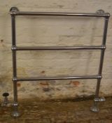 Chrome plated heated towel rail