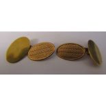 Pair of 9ct gold cufflinks weight 6.8 g