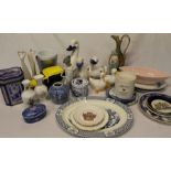 Selection of various ceramics including Ringtons Tea ceramic Morris Minor van (lid broken) & other
