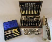 Assorted silver plated cutlery & canteen of cutlery