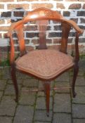 Edwardian inlaid chair