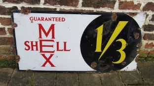 Large enamel advertising sign - Guaranteed Shell Mex  1/3 91 cm x 46 cm