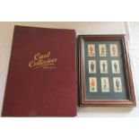 Album of reproduction cigarette cards by the Card Collectors Society together with a framed set of