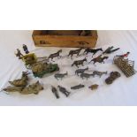 Selection of vintage lead farm animals etc