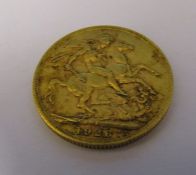 George V 22ct gold full sovereign 1926