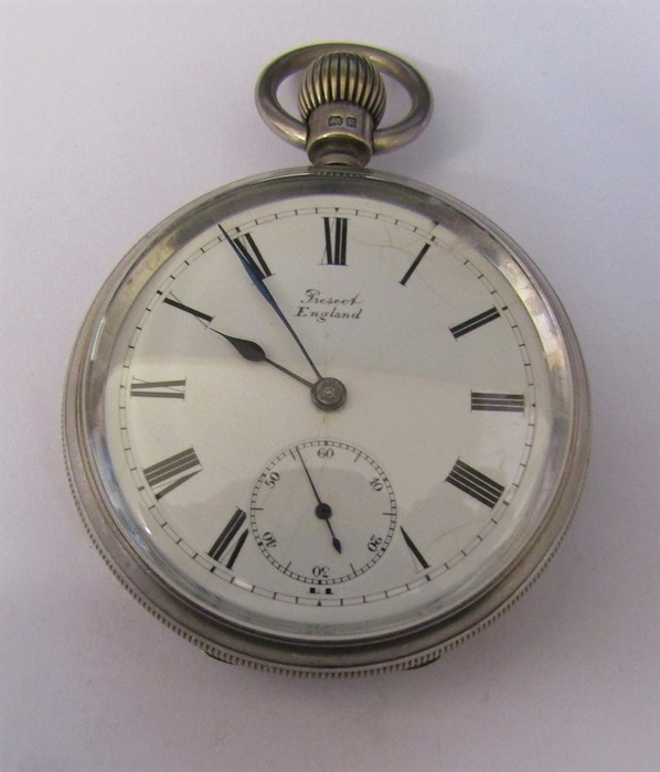 Silver pocket watch 'Prescot England', Chester 1902, no 623218 (Lancashire Watch Co Ltd Prescot