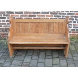 Victorian pitch pine pew L 131 cm