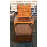 Regency style dumbwaiter & a small cabinet / chest of drawers