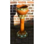 Majolica jardiniere & stand