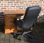 Pine desk and office chair