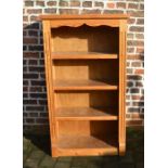 Pine bookcase H 146 cm L 82 cm