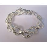 Silver dragon bracelet L 7.5 " weight 38 g / 1.22 ozt