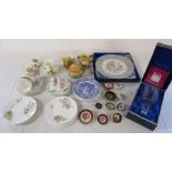 Assorted ceramics and glassware inc Shelley 'Wild flowers' part tea service, Wedgwood Christmas