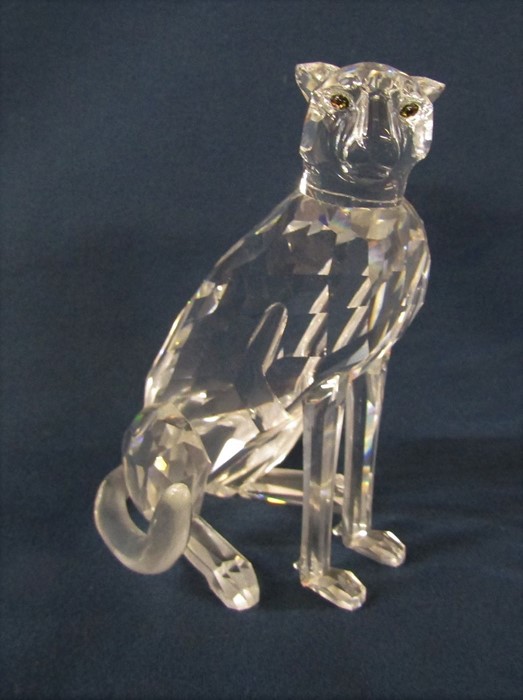 Boxed Swarovski crystal panther H 10 cm - Image 2 of 2