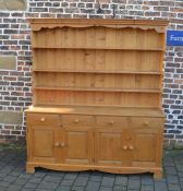 Modern pine Welsh dresser W 178 cm H 198 cm