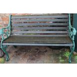 Cast iron & wooden garden bench