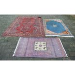 3 carpets / rugs (red carpet 255 cm x 176 cm)