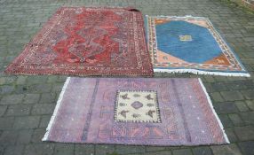 3 carpets / rugs (red carpet 255 cm x 176 cm)