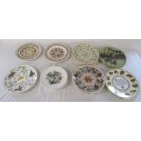 Assorted collectors plates inc Royal Worcester 'Exotic Butterflies', Wedgwood calendar plates,